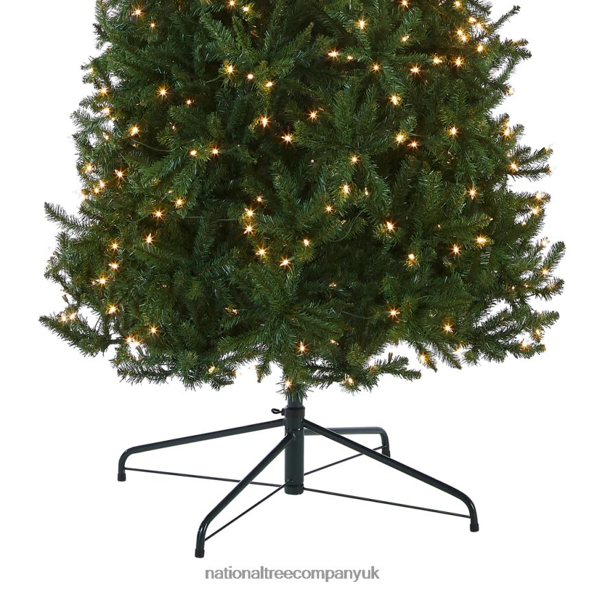Trees | National Tree Company Artificial Pre-Lit Slim Christmas Tree Green Kingswood Fir White Lights Includes Stand 10 Feet F2L4F34